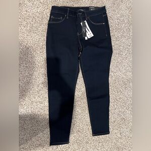 d.jeans Dark Blue Wash Skinny High Waist Ankle Crop‎ Jeans Stretch